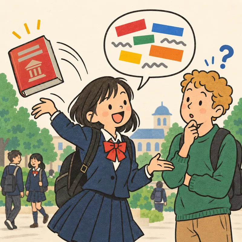 英文法はいらない（文法不要論）のイラスト