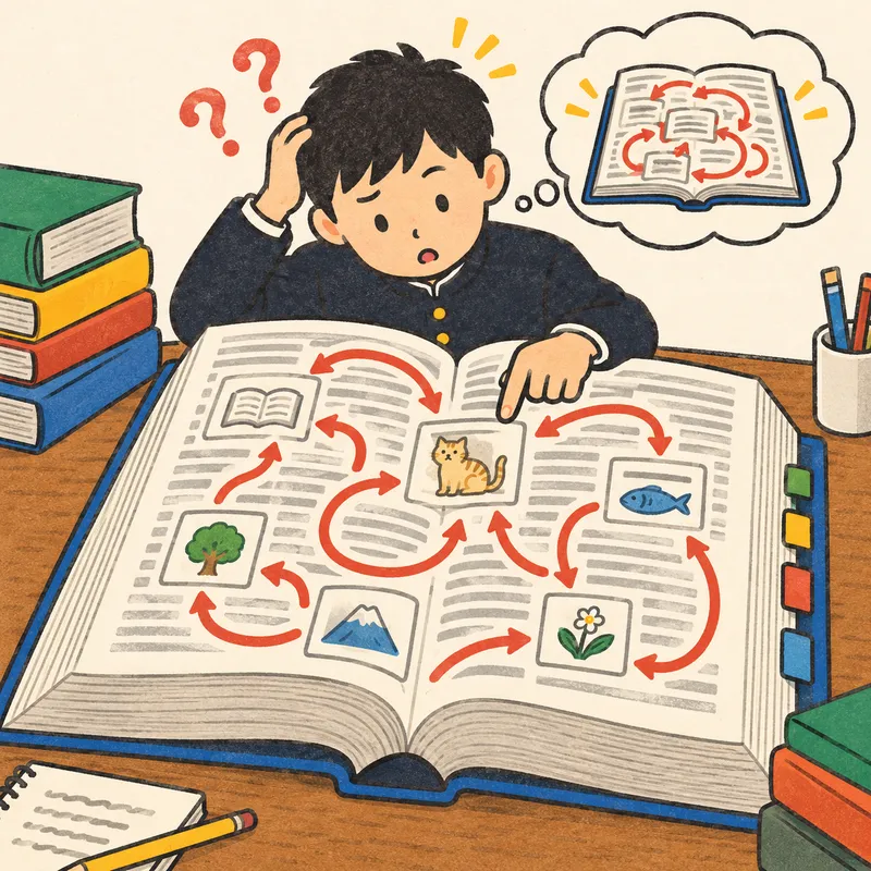 英英辞典のイラスト