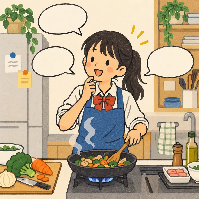 独り言英語のイラスト