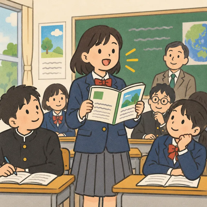 音読のイラスト