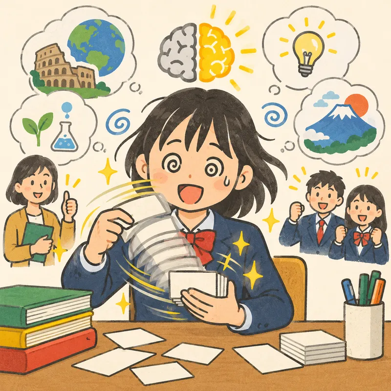 右脳フラッシュカードのイラスト