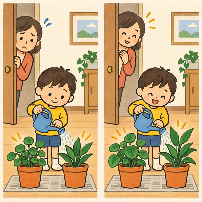 早くから英語をやると日本語があやしくなるのイラスト