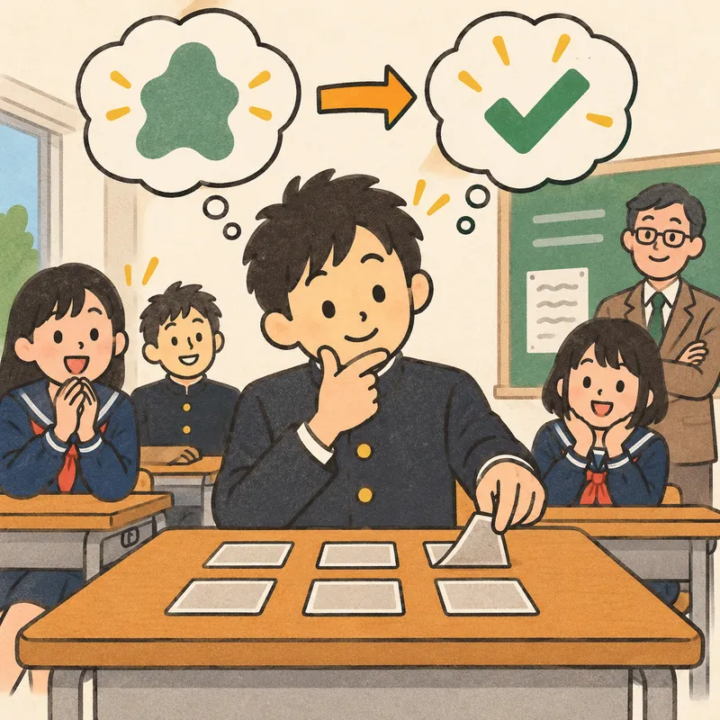 Generation effect / 先に推測のイラスト