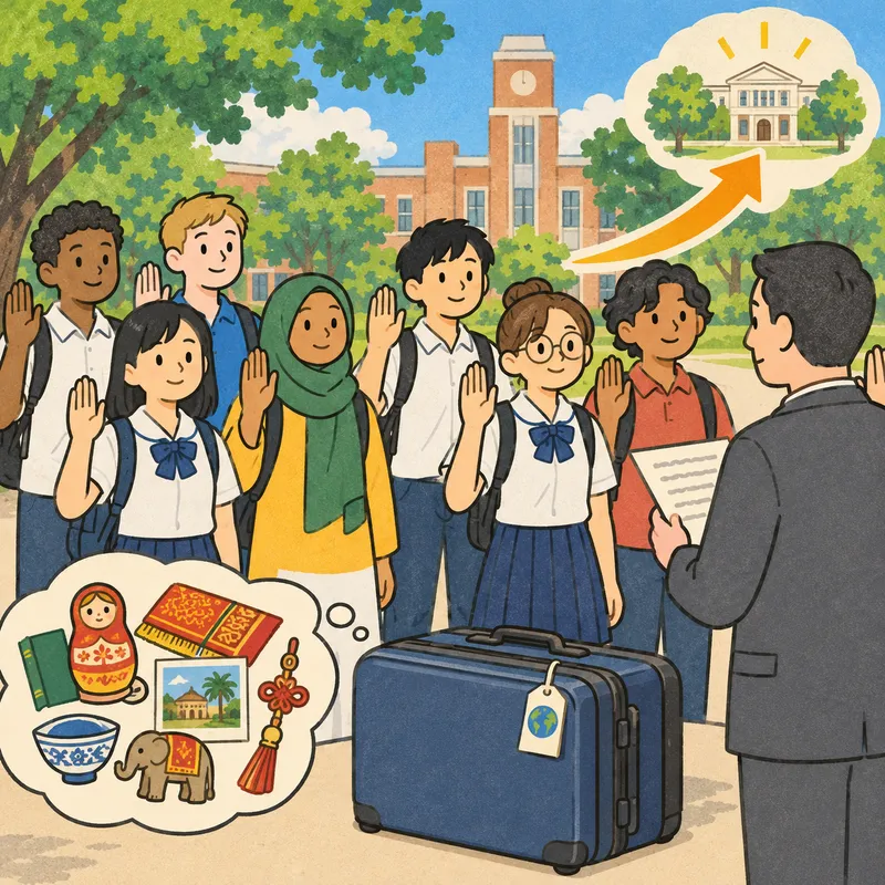 Total immersion summer schools (Middlebury Pledge)のイラスト