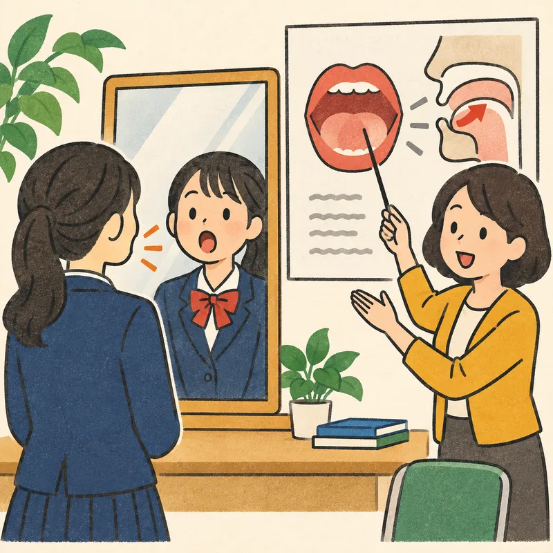 発音指導のイラスト