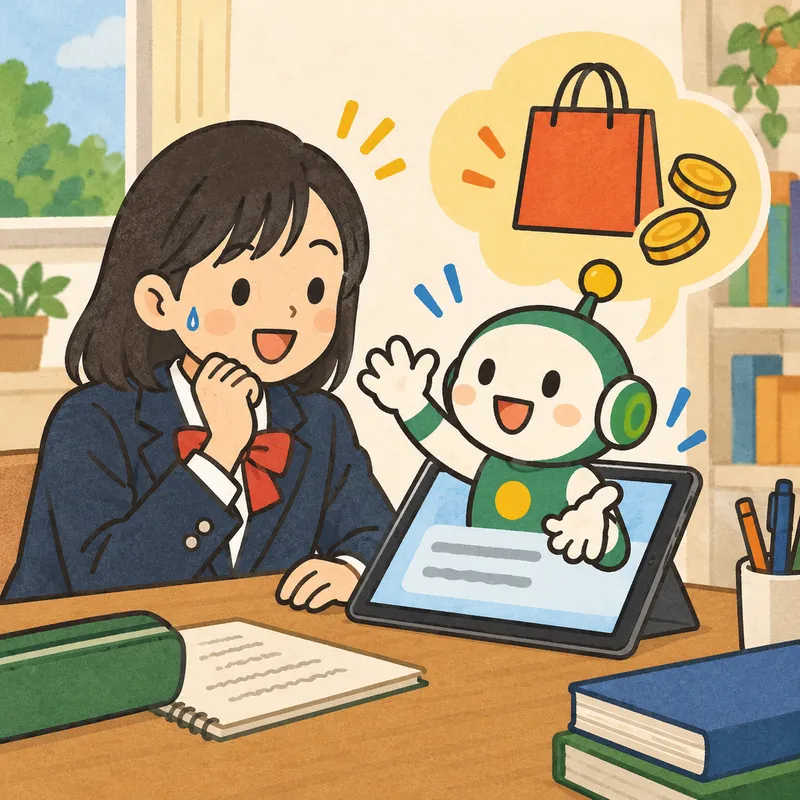 AIキャラ・アバターと会話するアプリのイラスト