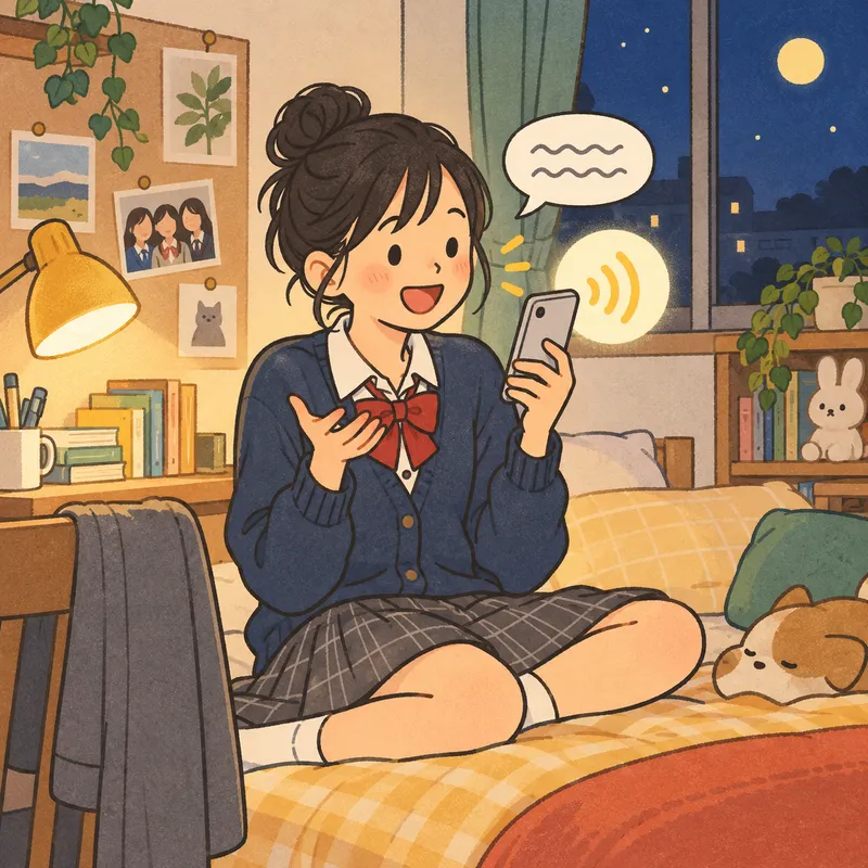生成AIと音声で英会話（ChatGPTなどの音声モード）のイラスト