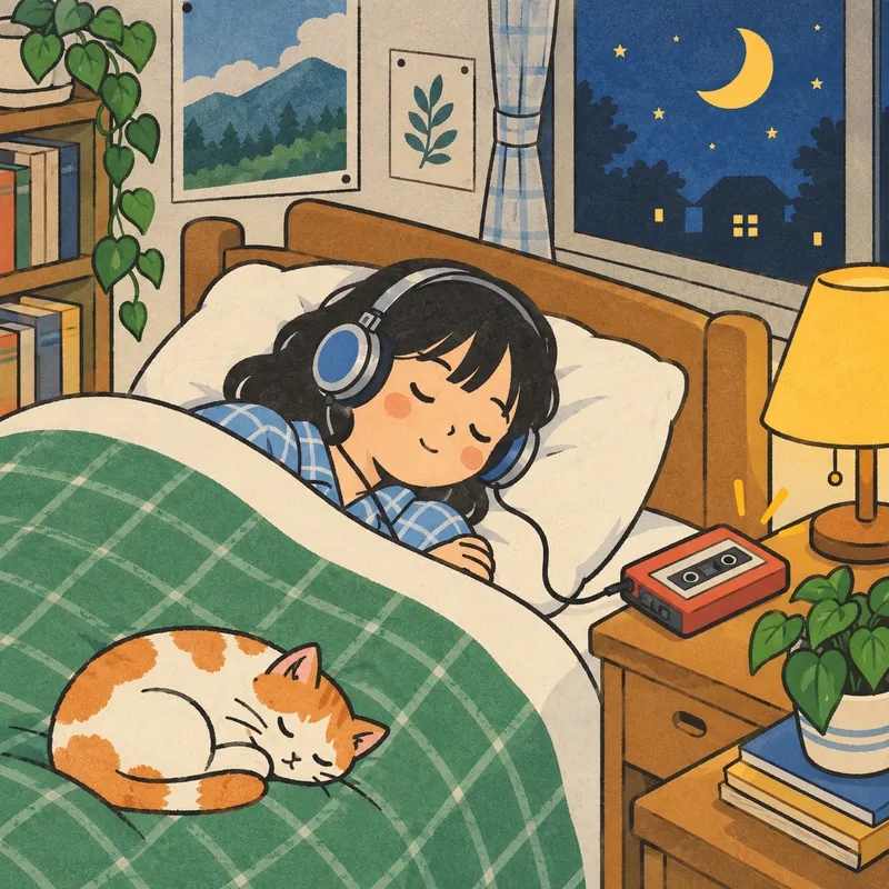 睡眠学習のイラスト