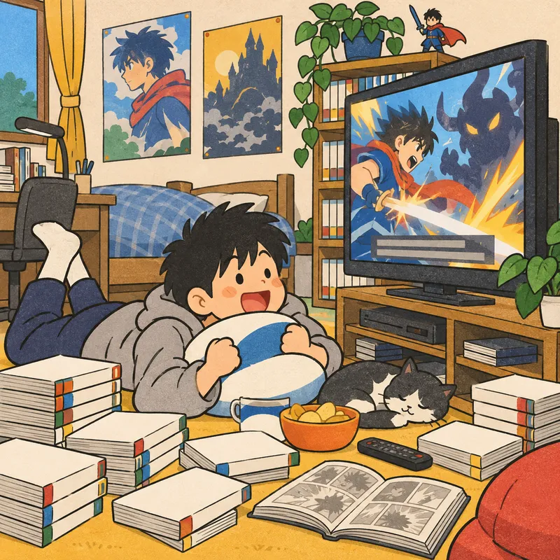 アニメ/マンガ学習(Animelon等)のイラスト