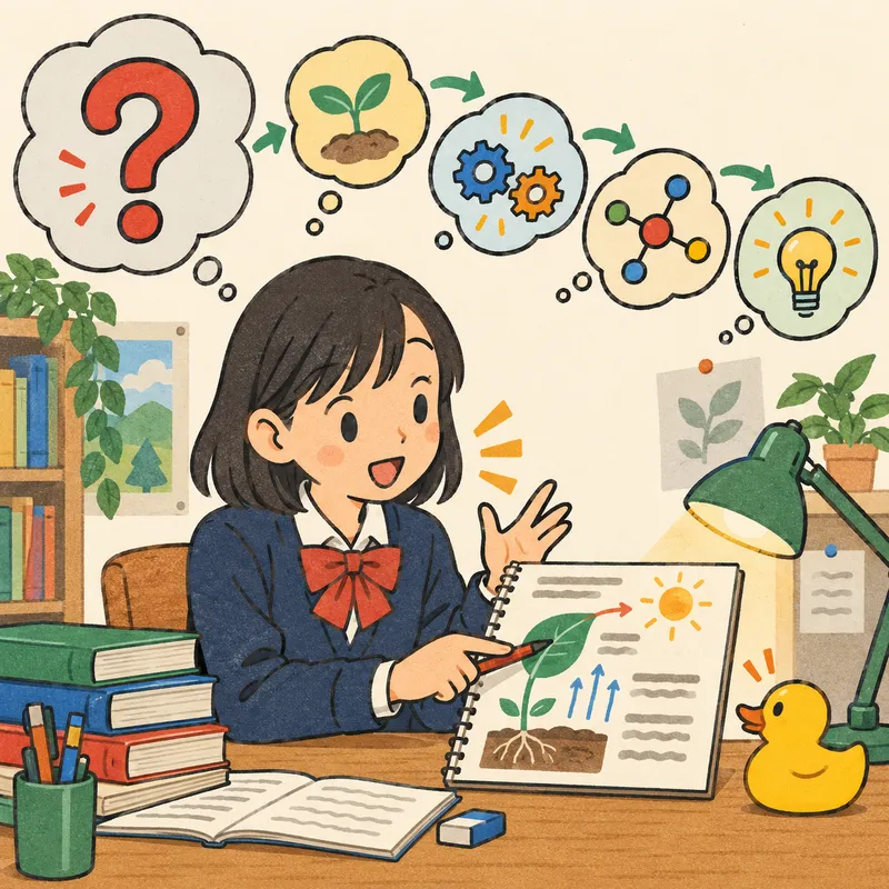 精緻化質問/自己説明のイラスト
