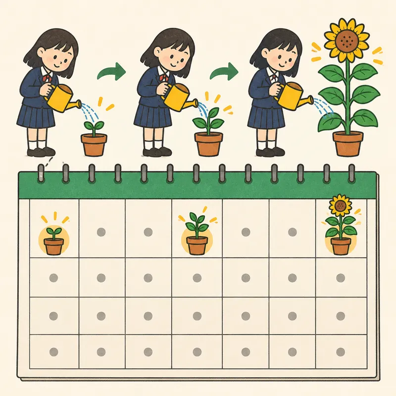 間隔反復のイラスト