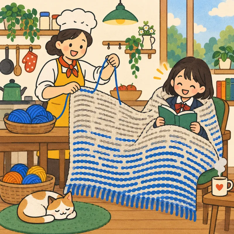 Diglot weave（混ぜ書き）のイラスト