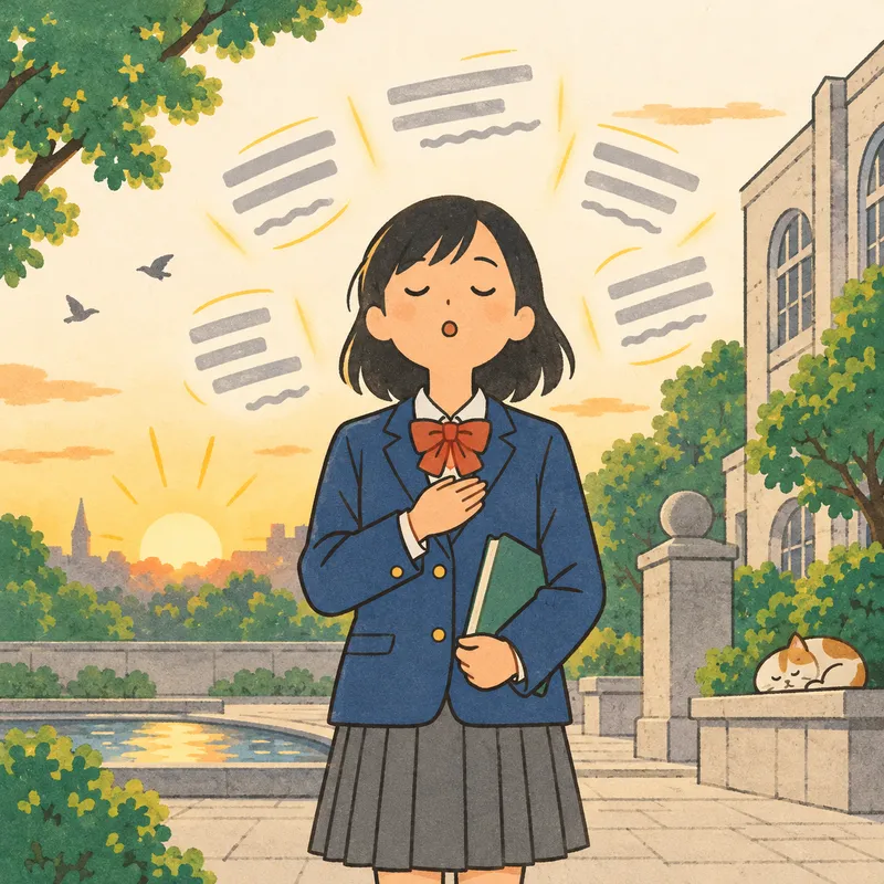 テキスト暗唱のイラスト