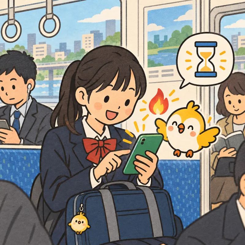 Duolingo（ゲーミフィケーション）のイラスト