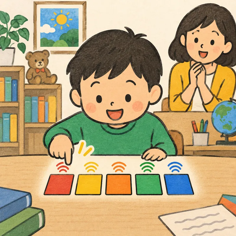 音読（デコーディング）のイラスト