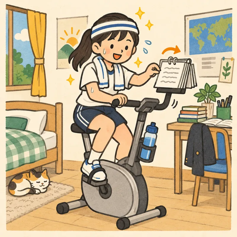運動しながら学ぶのイラスト