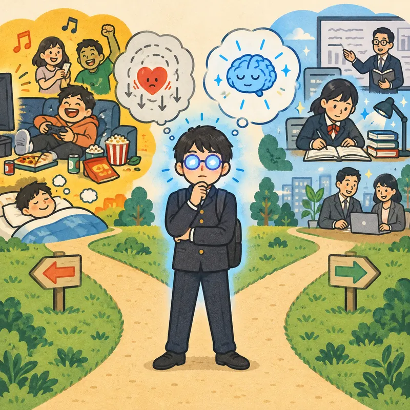 Foreign language effect (外国語副作用)のイラスト