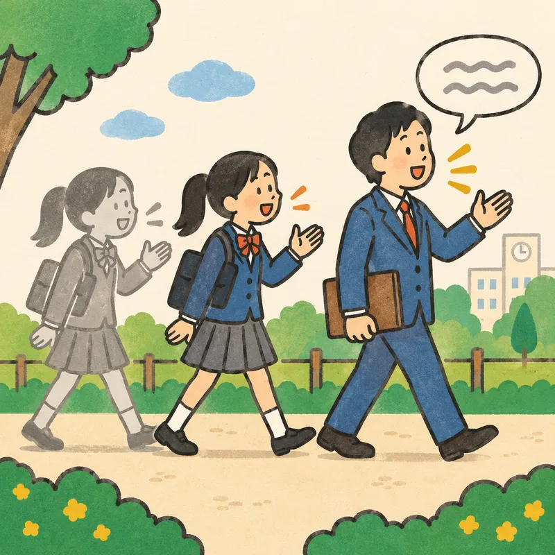 シャドーイングのイラスト
