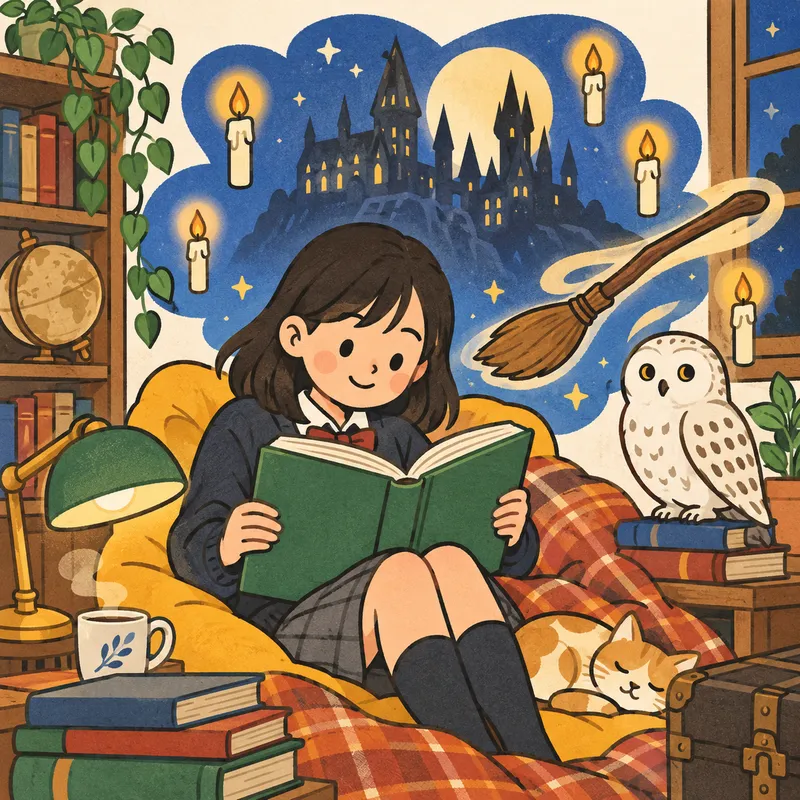 Read the Harry Potter seriesのイラスト
