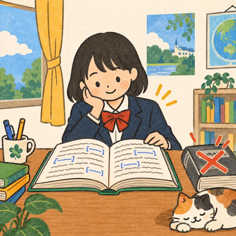 Ilya Frank reading methodのイラスト