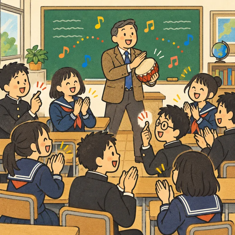 リズム・チャンツで覚える（Jazz Chants）のイラスト