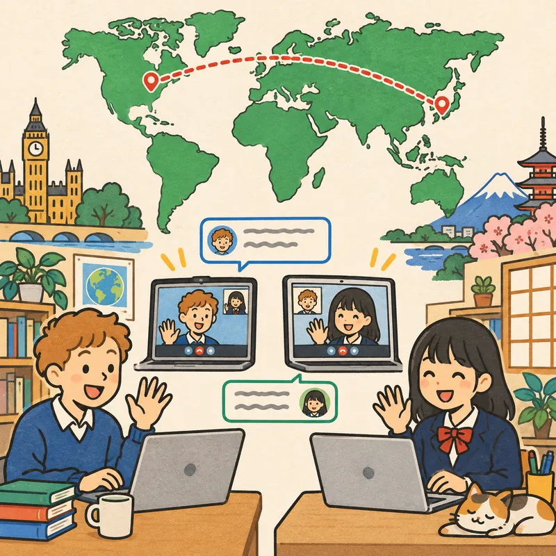 オンライン会話(CMC)のイラスト