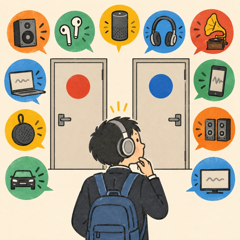 Minimal pair training (HVPT)のイラスト