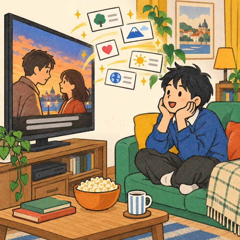 字幕付き視聴のイラスト
