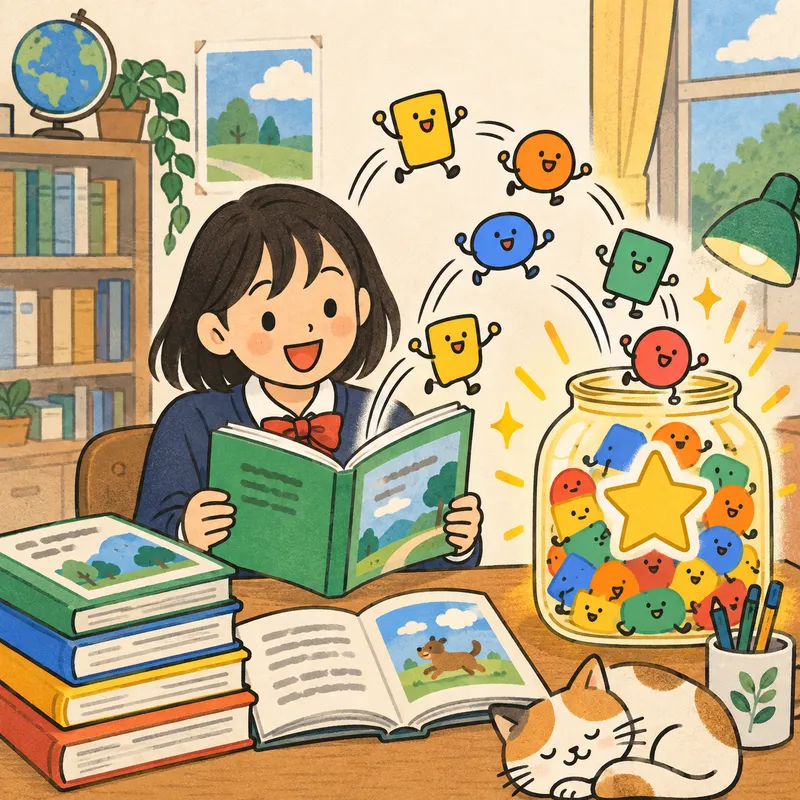 多読（語彙）のイラスト