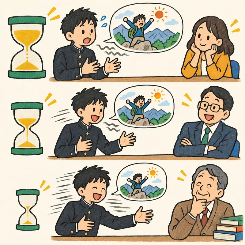 4/3/2（流暢さ訓練）のイラスト