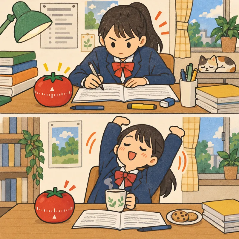 Pomodoro 25分集中のイラスト