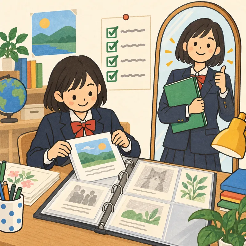 自己評価/ポートフォリオのイラスト