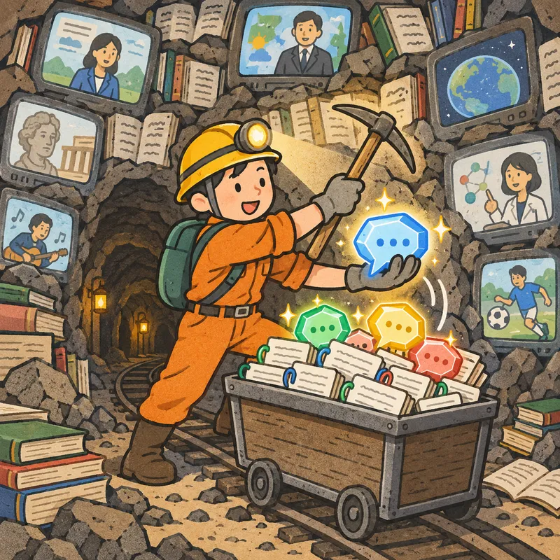 Sentence miningのイラスト