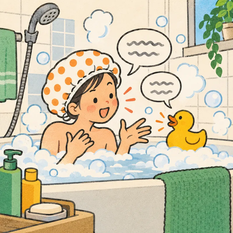 シャワートークのイラスト