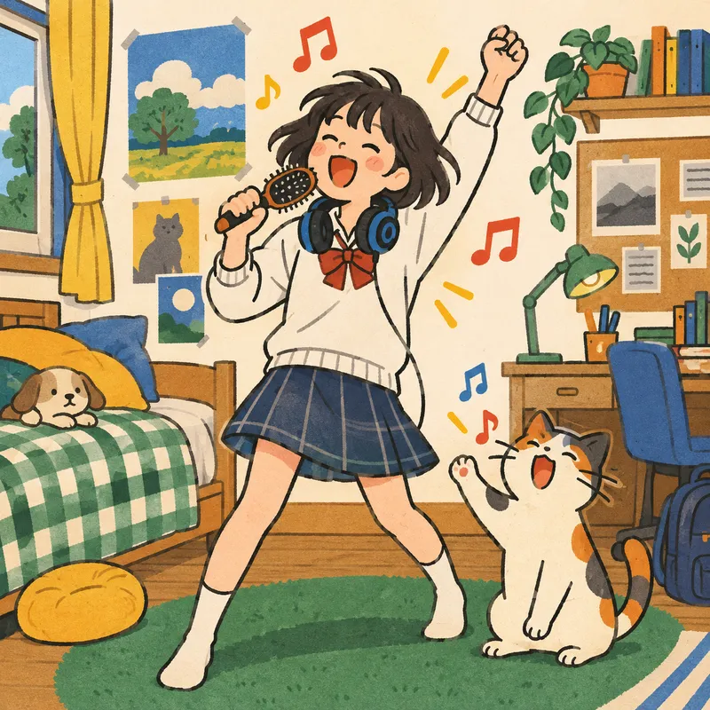 歌で学ぶのイラスト