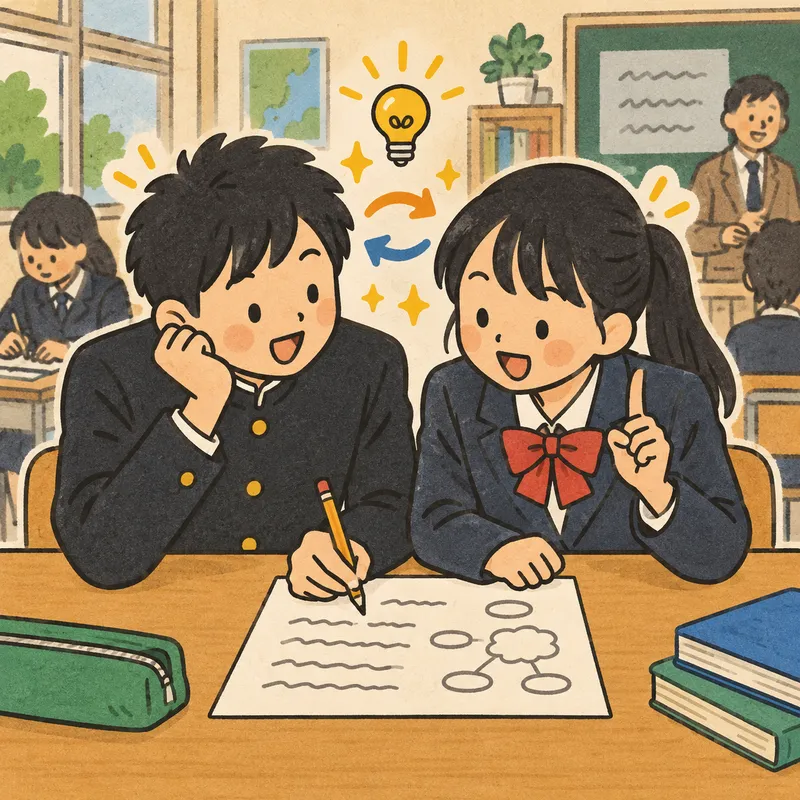 協働ライティングのイラスト