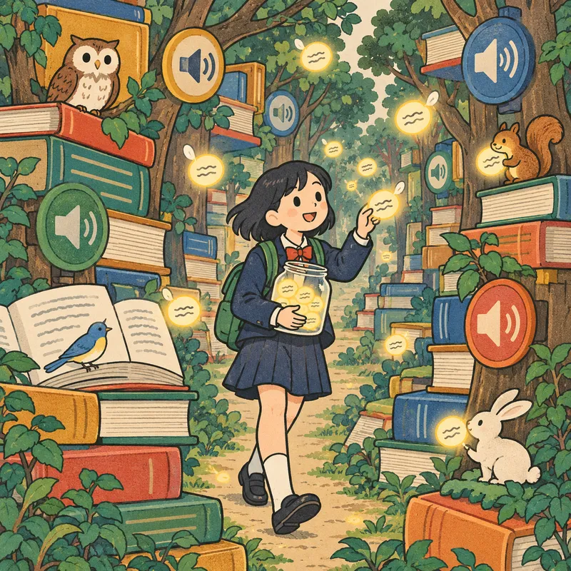 偶発的語彙学習のイラスト