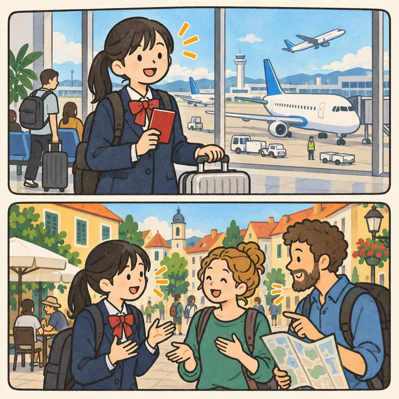留学のイラスト