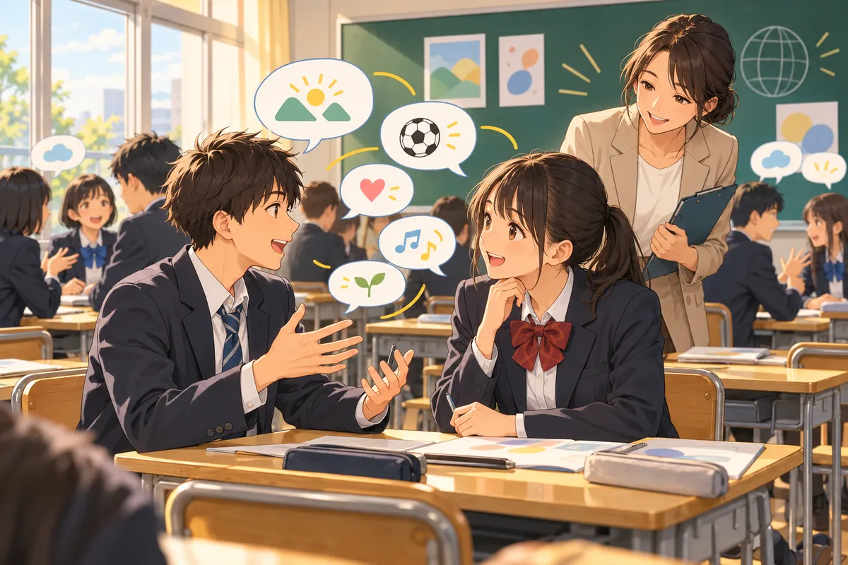 やり取りの指導 ― Small Talk・即興の会話・会話を続ける方略の教え方のイメージ