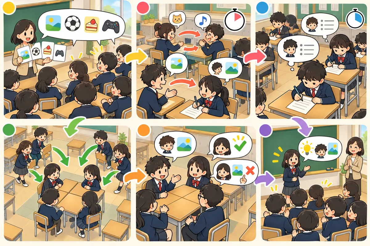 インタビュー&レポート ― 聞いて、メモして、ほかの人に伝えるの教室の配置と動き方
