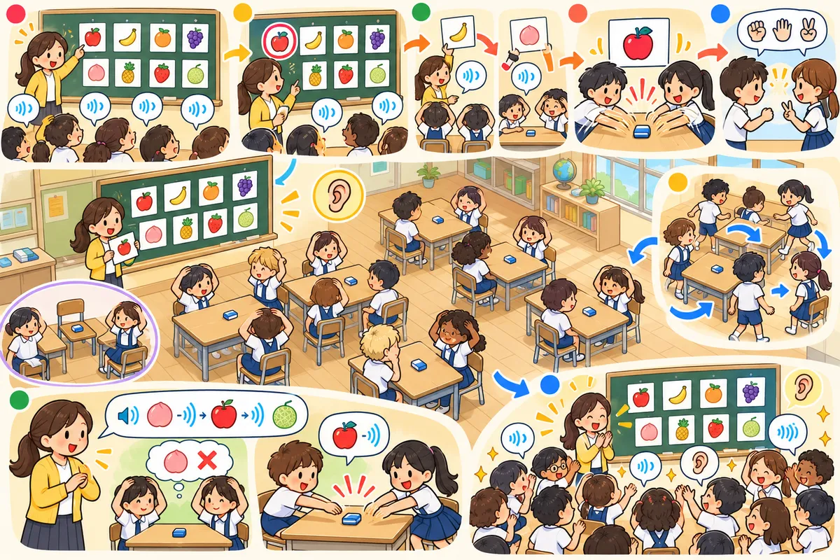 消しゴムを取り合うキーワードゲーム ― 小学校で「聞く」を集中させる定番の教室の配置と動き方
