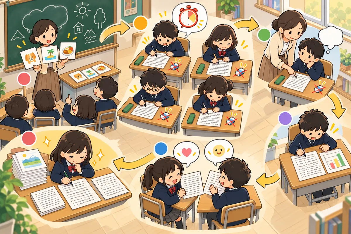 10分間クイックライティング ― 止まらずに書き続けて「書ける量」を増やすの教室の配置と動き方