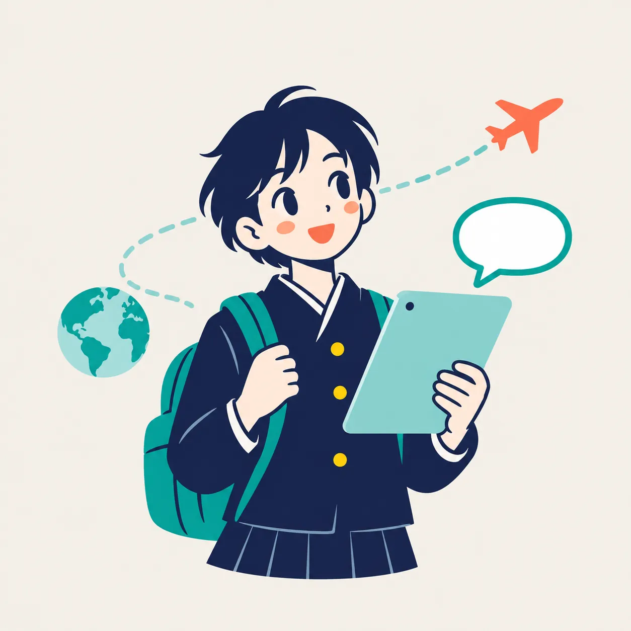 中学生のイラスト