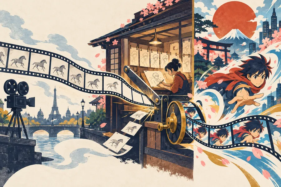 anime の語源のイメージ:日本式アニメーション