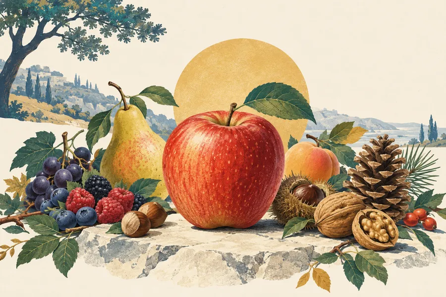 apple の語源のイメージ:木の実の代表