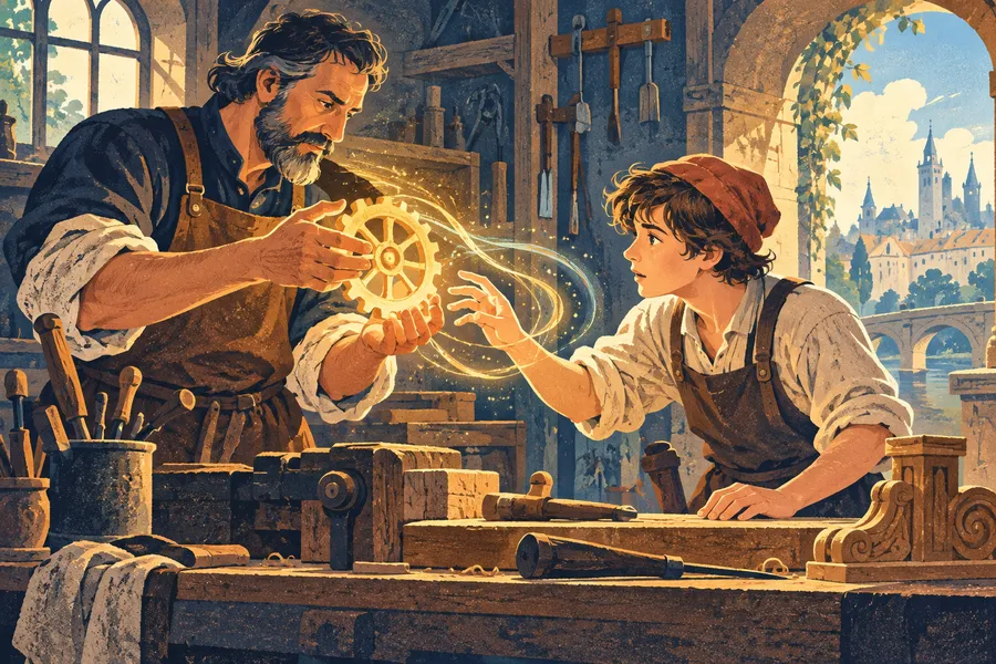 apprentice の語源のイメージ:働きながら学ぶ人