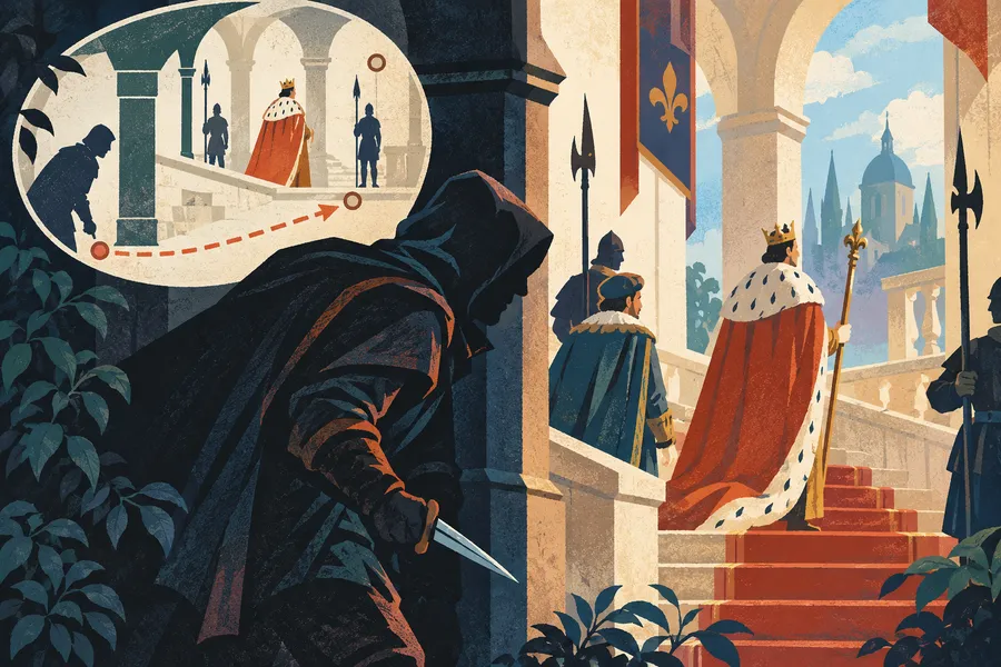assassinate の語源のイメージ:要人を計画的に殺す