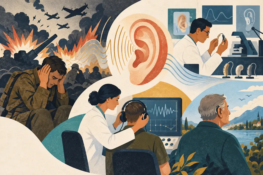 audiology の語源のイメージ：聞こえを研究し支える学問