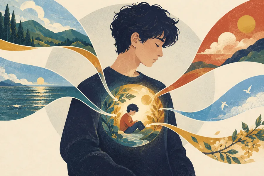 autism の語源のイメージ:自分の内側へ向かう