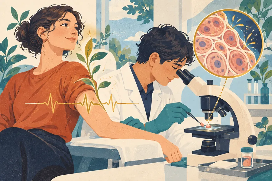 biopsy の語源のイメージ:生きた組織を見る